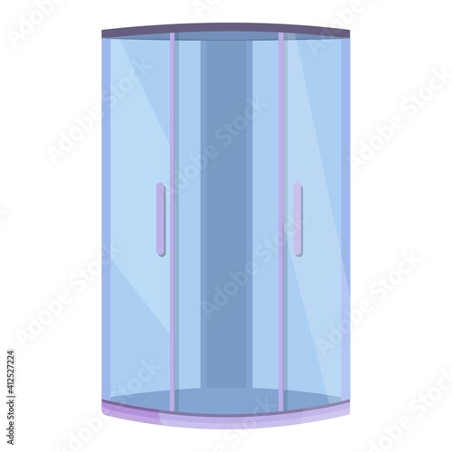 Design shower stall icon. Cartoon of design shower stall vector icon for web design isolated on white background