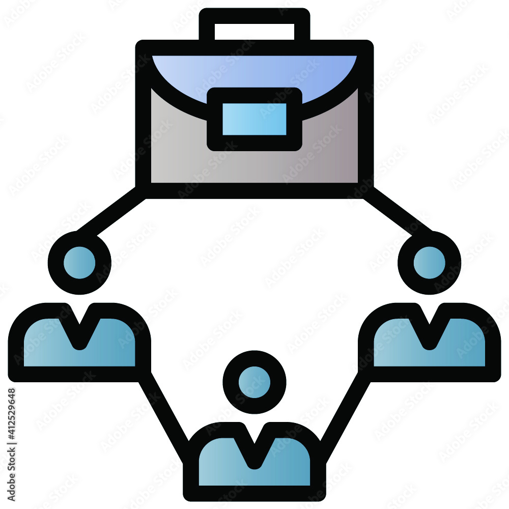 Organization icon for graphic design job application website report and other design job