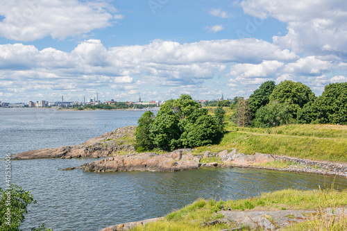 Coastal view of Suomenlinna  Helsinki  Finland