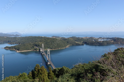 伊唐大橋、長島・針尾公園からの景色、鹿児島県長島町