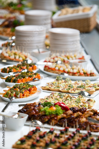 Obraz na płótnie Häppchen am Buffet