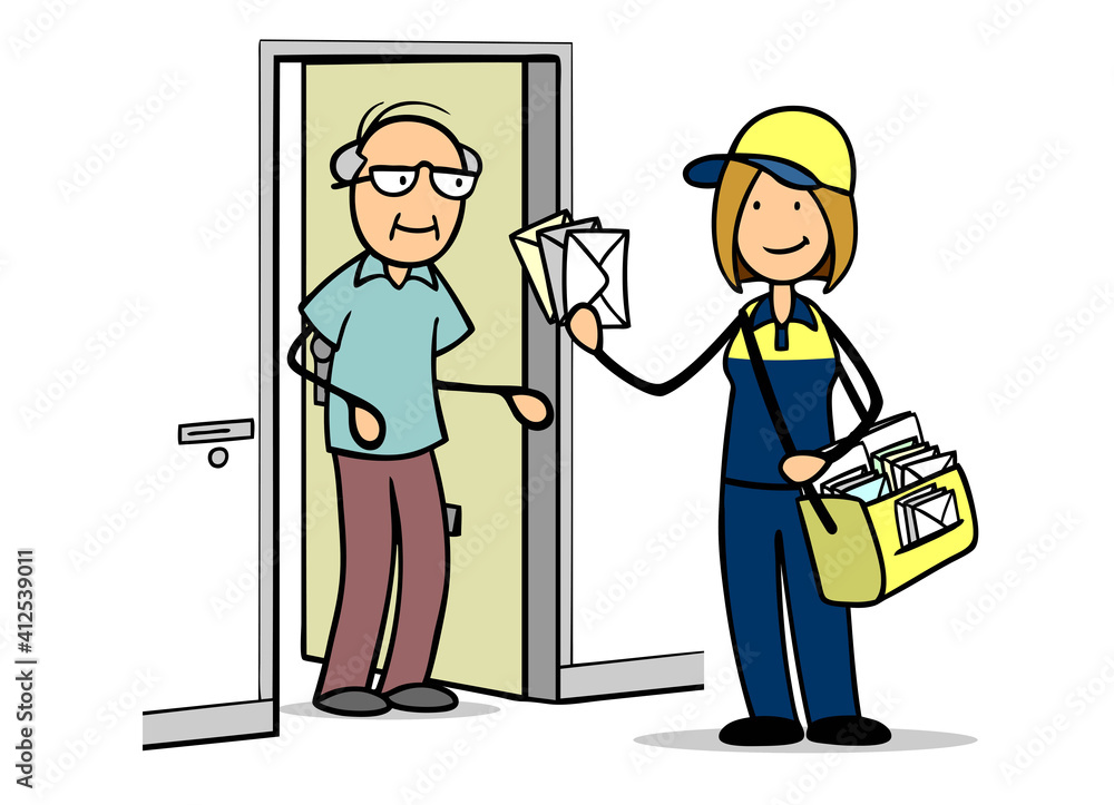 Postbotin stellt Briefe an Wohnung mit altem Mann zu Postbotin stellt Briefe an Wohnung mit altem Mann zu