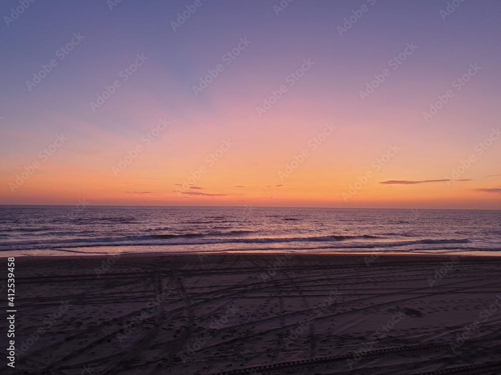 sunset on the beach