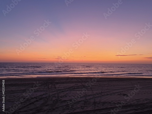 sunset on the beach