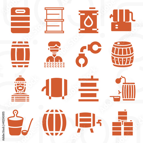 16 pack of lag  filled web icons set