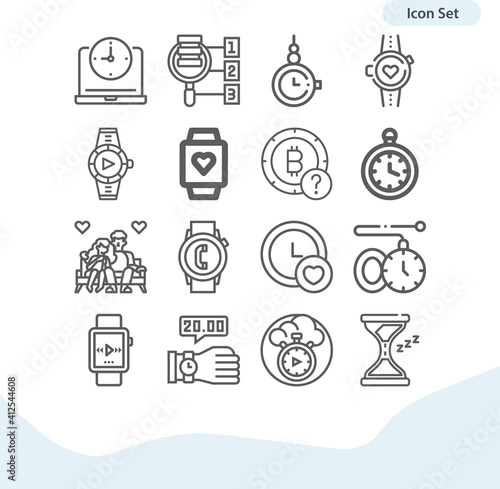Simple set of check out related lineal icons.