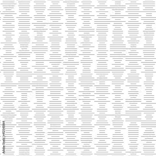 Seamless horizontal of dotted random chaotic line pattern. Vector Black background