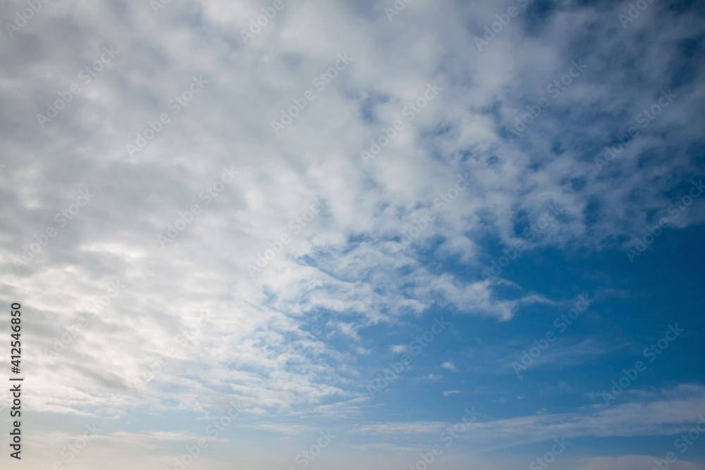 White clouds and blue sky. Background image