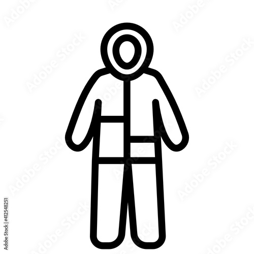 Hazmat suits Concept, Overall level b Vector Icon Design, Personal protective equipment Symbol, Workplace health surveillance Sign, occupational safety and healthcare stock Illustration