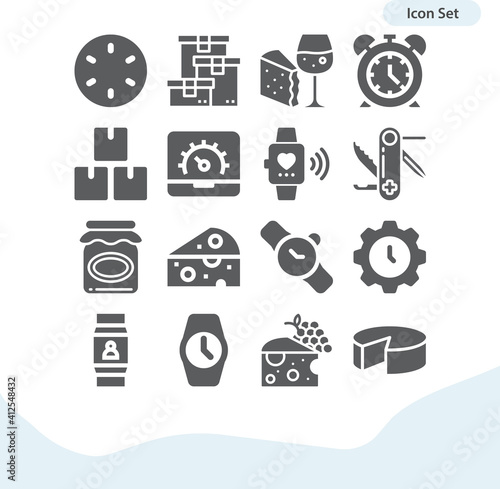 Simple set of swiss related filled icons.