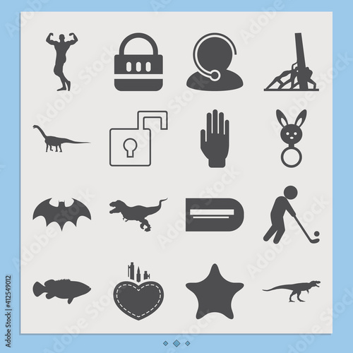 Simple set of believe related filled icons.