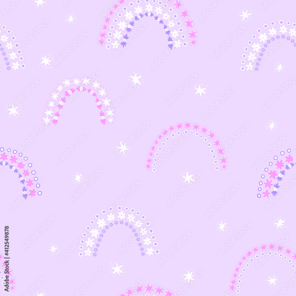 Seamless pattern with rainbow. Magic mood, kids room, fashion. Seamless pattern with rainbow. Magic mood, kids room, fashion.