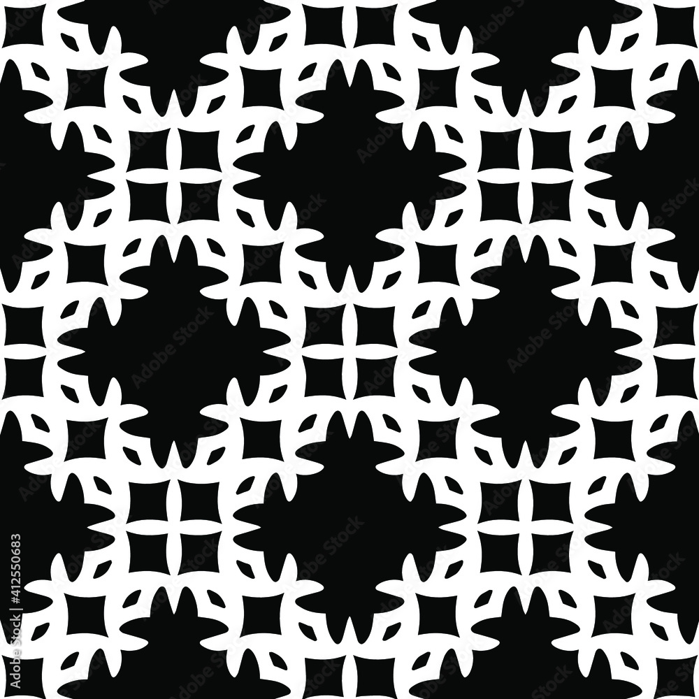Geometric vector pattern with triangular elements. Seamless abstract ornament for wallpapers and backgrounds. Black and white colors. Geometric vector pattern with triangular elements. Seamless abstract ornament for wallpapers and backgrounds. Black and white colors.
