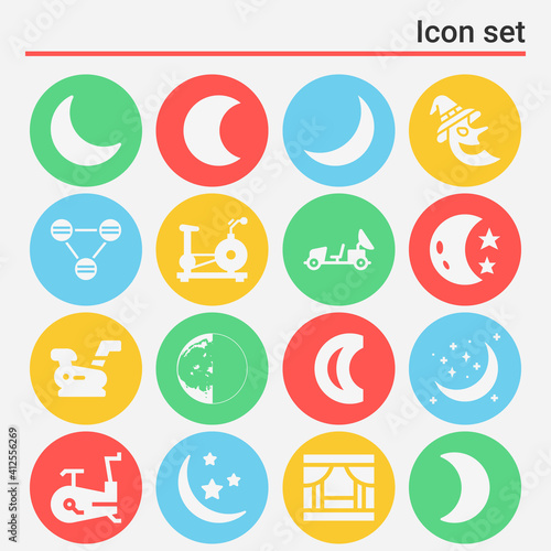 Принти на полотні 16 pack of phase  filled web icons set
