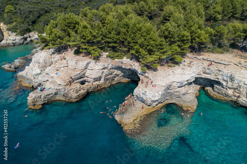 Rocky beach near Pula  Croatia