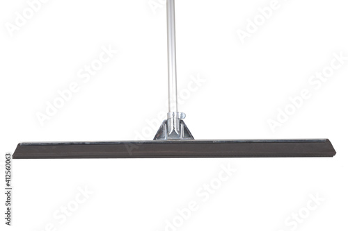 front view of the rubber blade of a metallic squeegee