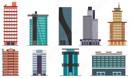 Buildings and Skyscrapers | Each Building is grouped and placed in different layers for ease of use