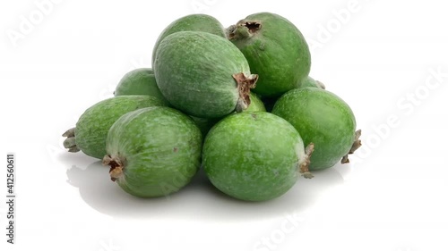 feijoa heap isolated on white background