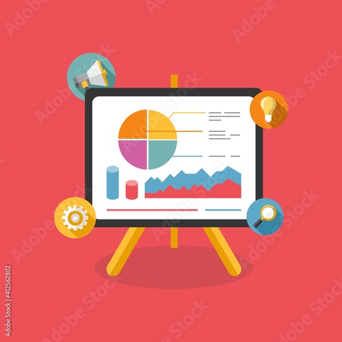 Ilustración flat para negocios