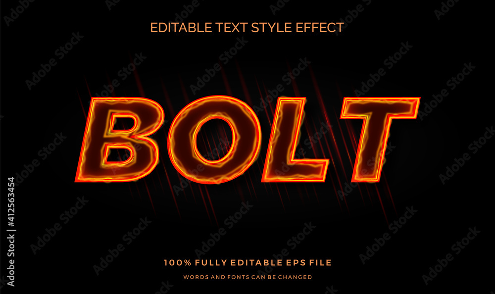 neon flame text style effect. editable font vector file
