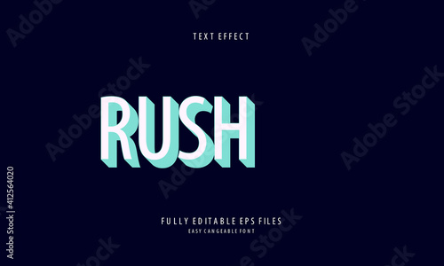 rush style editable text effect