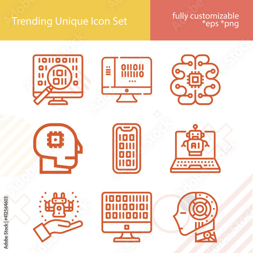 Simple set of dummy related lineal icons.