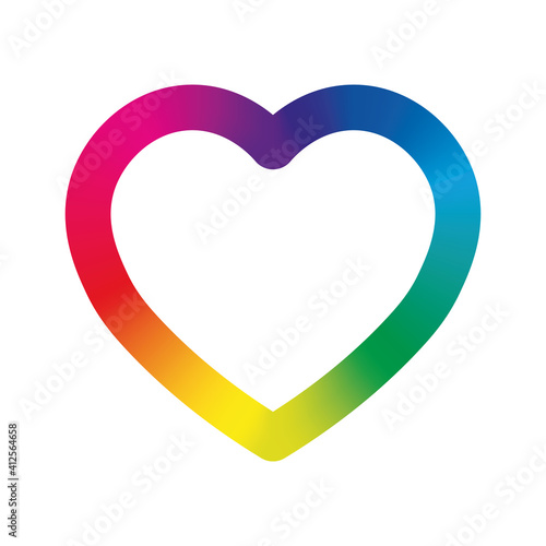 Rainbow spectrum heart