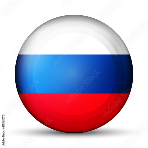 Glass light ball with flag of Russia. Round sphere, template icon. Russian national symbol. Glossy realistic ball, 3D abstract vector illustration highlighted on a white background. Big bubble. Free Download Glass light ball with flag of Russia. Round sphere, template icon. Russian national symbol. Glossy realistic ball, 3D abstract vector illustration highlighted on a white background. Big bubble. - GFXLoad