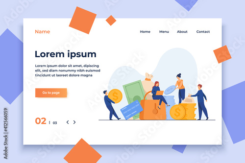 People protecting their cash. Men and women taking out financial insurance, defending money, business, bank account. Vector illustration for finance, safety, assurance, guarantee concept