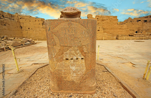 Anscient Temple of Karnak in Luxor - Ruined Thebes Egypt photo