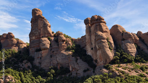 Scenic rock formation near Montserrat, Spain