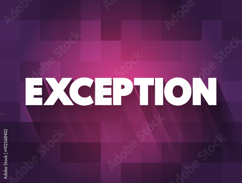 Exception text quote, concept background