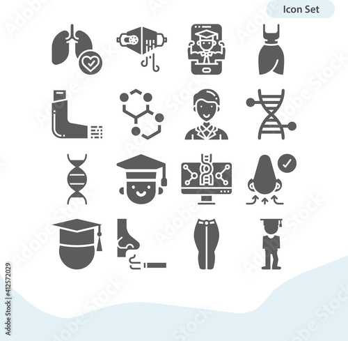 Simple set of under related filled icons.
