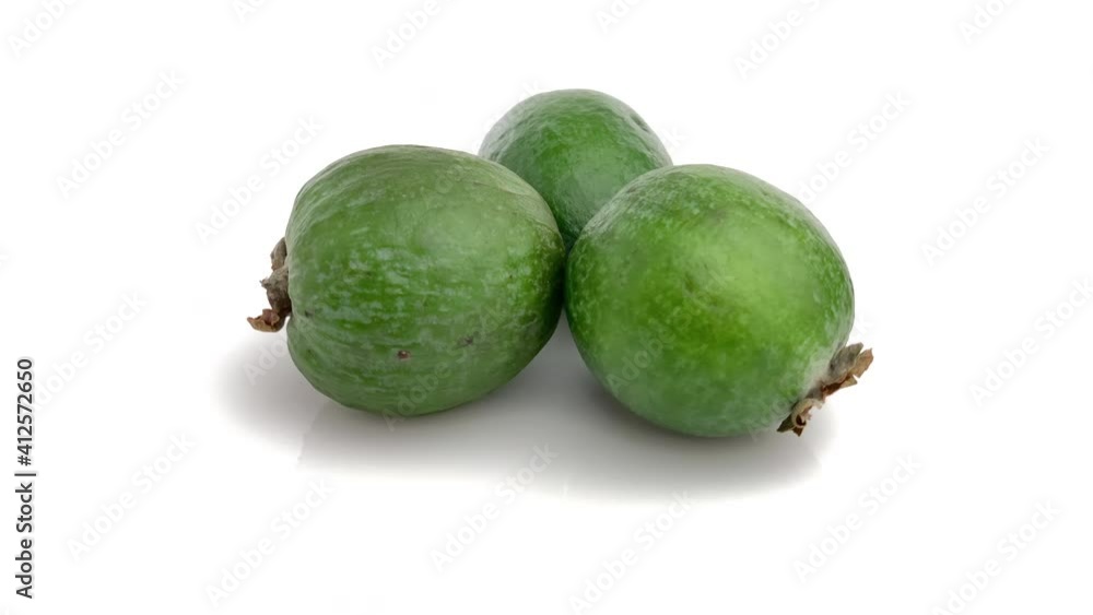 feijoa isolated on white background feijoa isolated on white background
