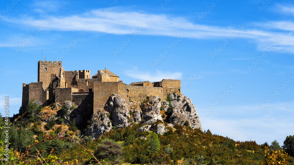 Loarre medieval castle in Huesca. One of the oldest castles in Spain. Europe