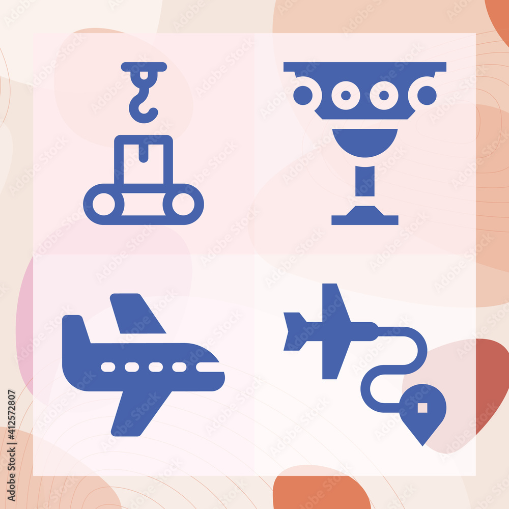Simple set of exodus related filled icons Simple set of exodus related filled icons