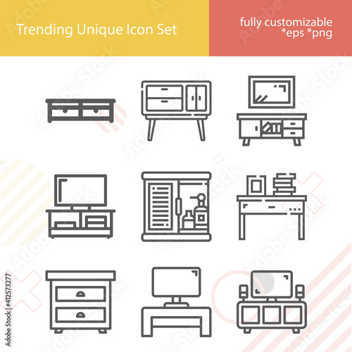 Simple set of ministerial related lineal icons.