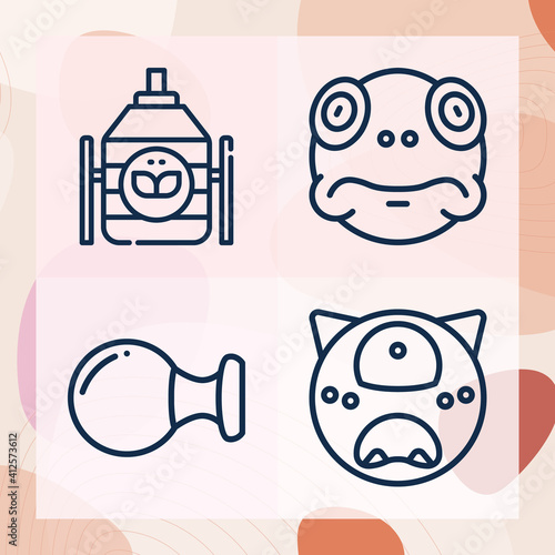 Simple set of fate related lineal icons