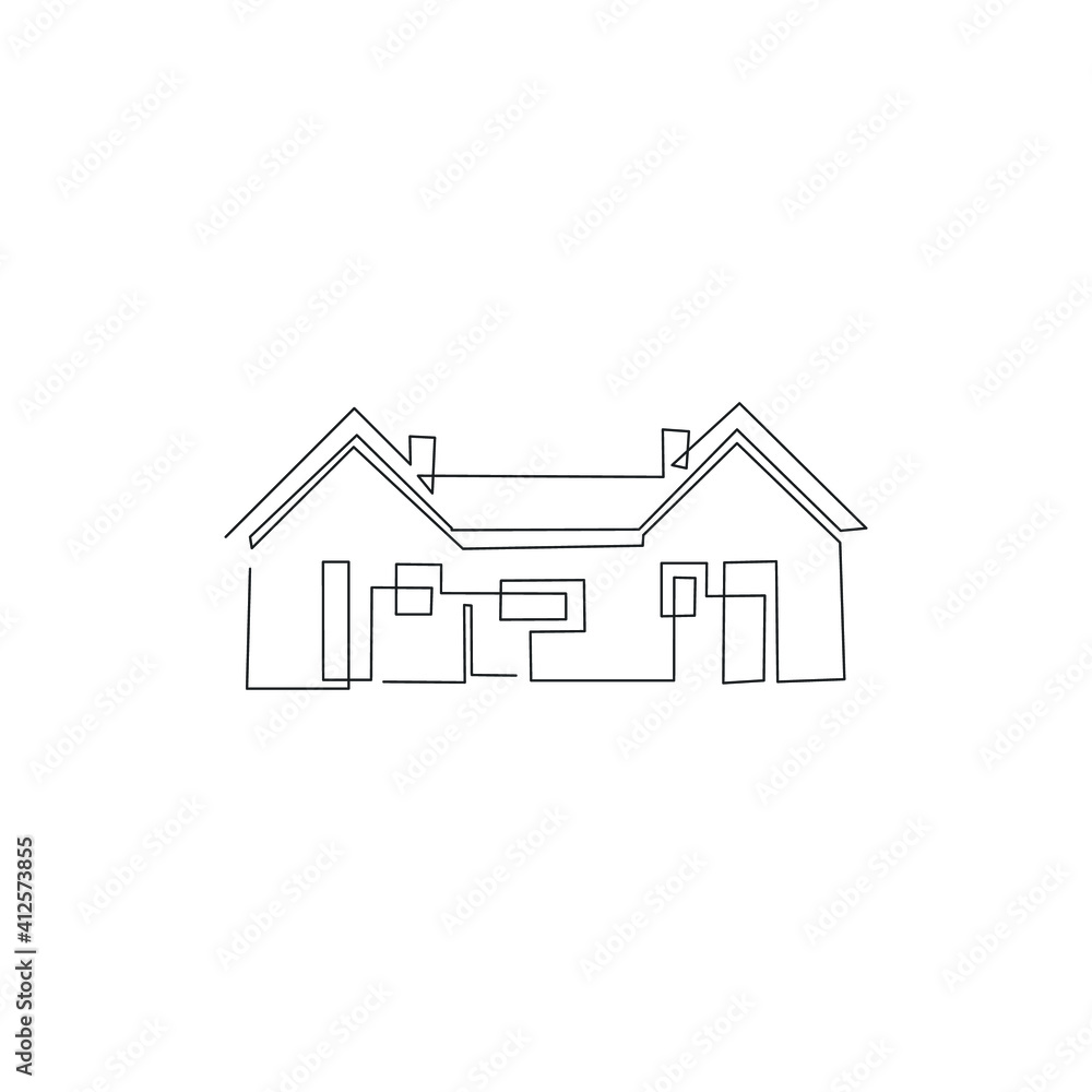 logo design real estate continuous line drawing simple clean and tidy logo design real estate continuous line drawing simple clean and tidy