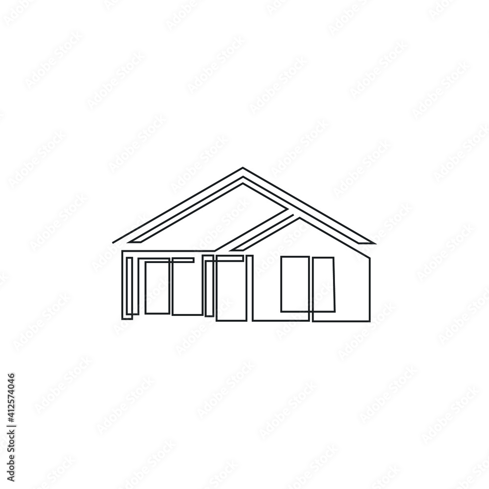 logo design real estate continuous line drawing simple clean and tidy logo design real estate continuous line drawing simple clean and tidy