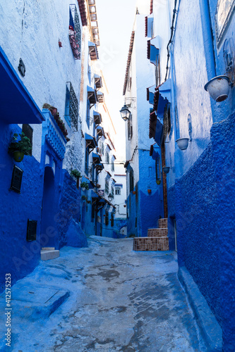 Alley in Blue, Chefchaouen, Morocco. © Xiahou