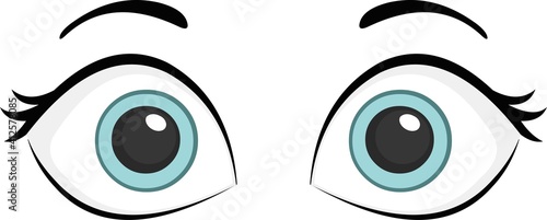 Vector illustration of blue eyes of woman