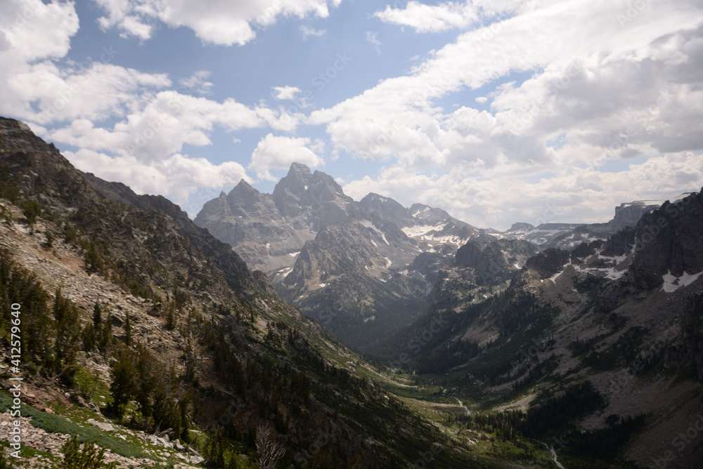 Grand Teton National Park as seen from Paintbrush Divide trail