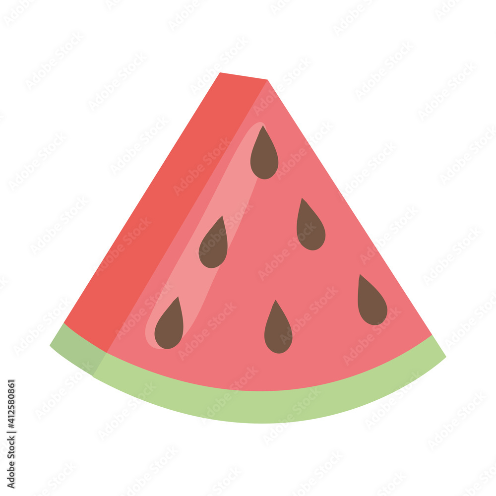 watermelon slice icon, flat style watermelon slice icon, flat style