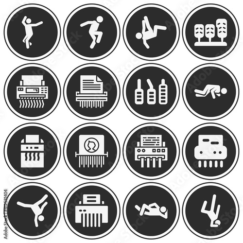 16 pack of hopeless  filled web icons set