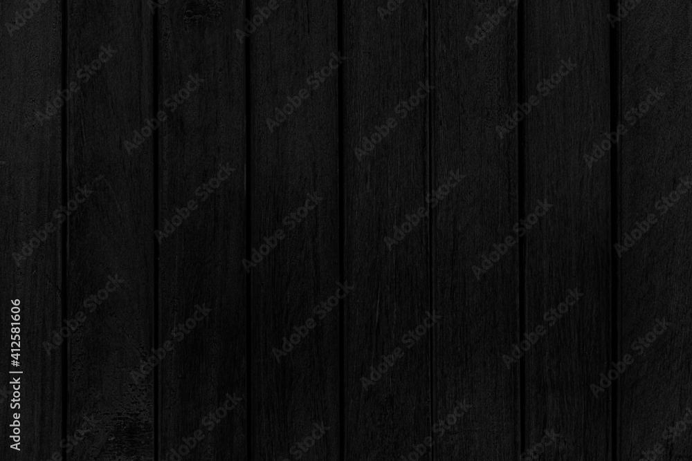 Old black vintage wooden wall pattern and seamless background - obrazy, fototapety, plakaty 