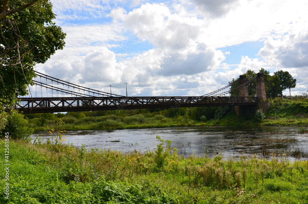 Amazing chain bridge somewhere in Russia Amazing chain bridge somewhere in Russia