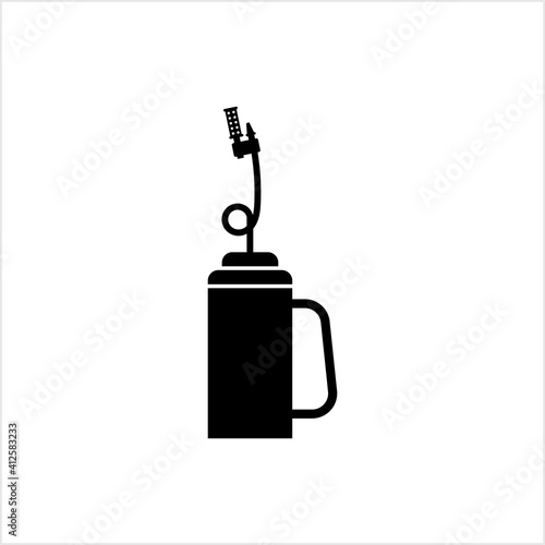 Drip Torch Icon, Wildfire Intentional Ignition Preventive Fire Flaming Canister