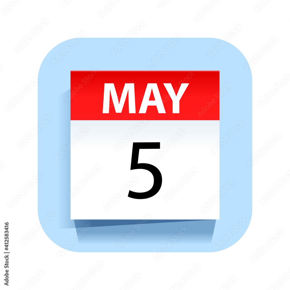 May 5. Calendar Icon. Vector Illustration May 5. Calendar Icon. Vector Illustration
