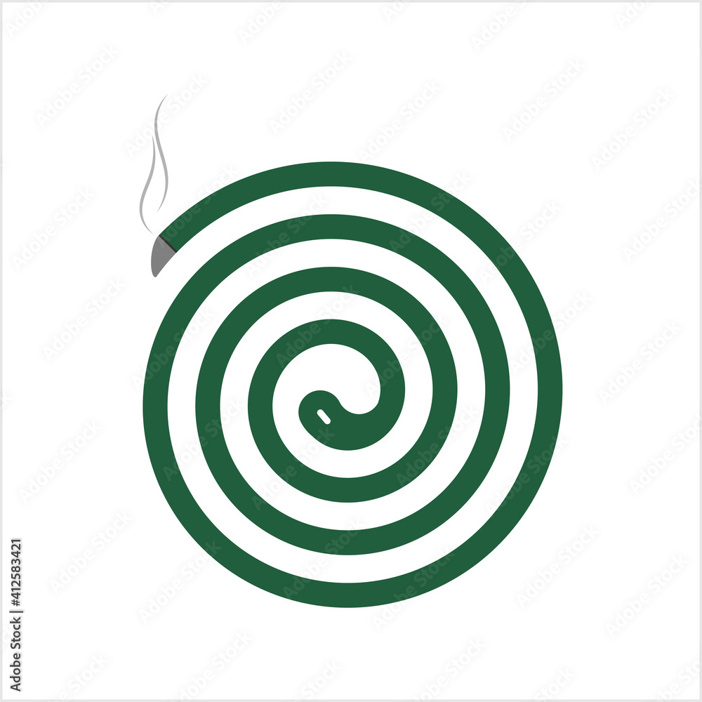 Mosquito Repellent Coil Icon, Bug, Insect Killer Smoldering Spiral Incense Mosquito Repellent Coil Icon, Bug, Insect Killer Smoldering Spiral Incense
